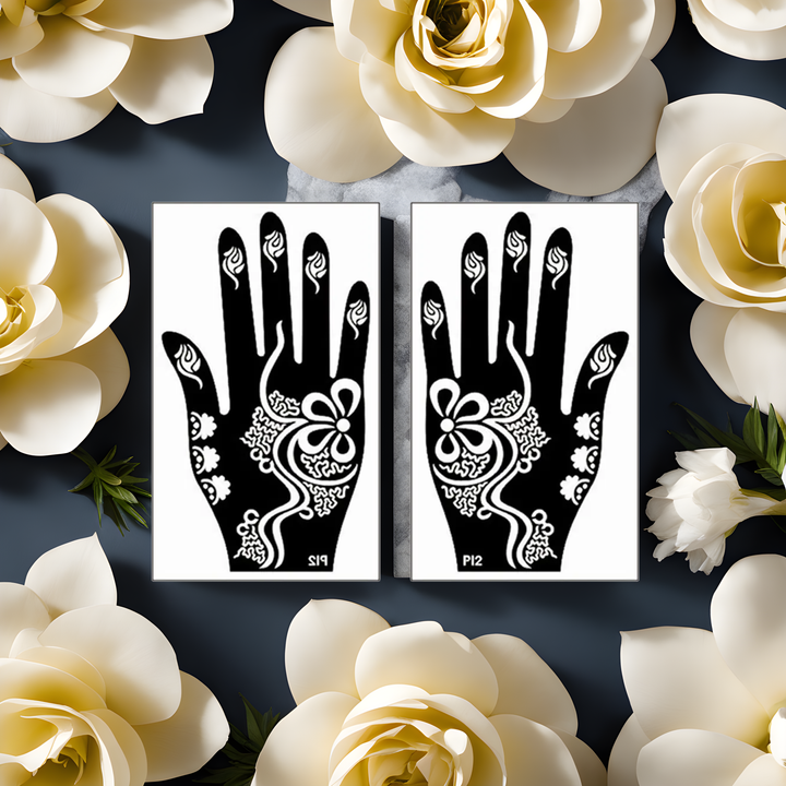 Pochoirs de Henné pour les Deux Mains