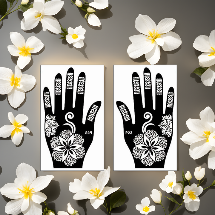 Affichage créatif de pochoirs pour tatouage