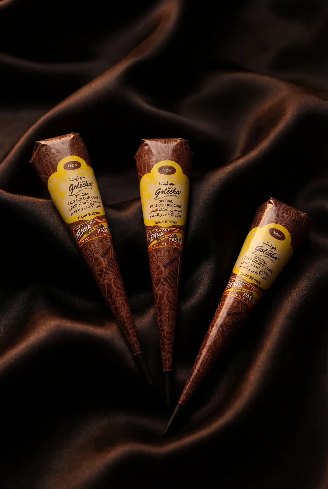 Henné Marron Foncé - Lot de 3 Cônes