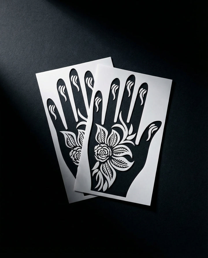 Pochoir de tatouage henné motif ethnique péruvien