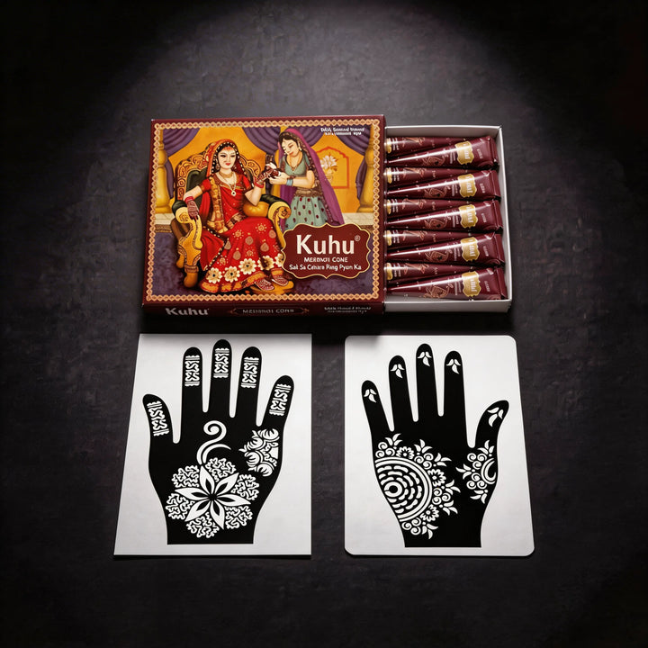Pochoirs pour tatouage henné marron clair lumineux